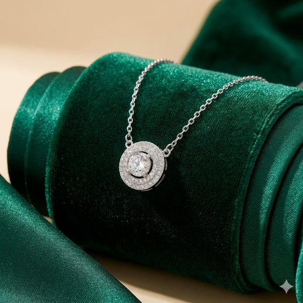 שרשרת סוליטר כפולה כסף