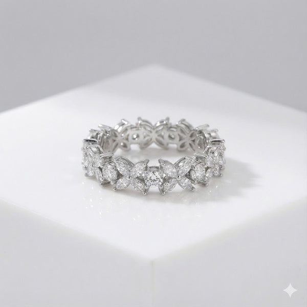 טבעת אטרניטי פרחונית – כסף 925
	•